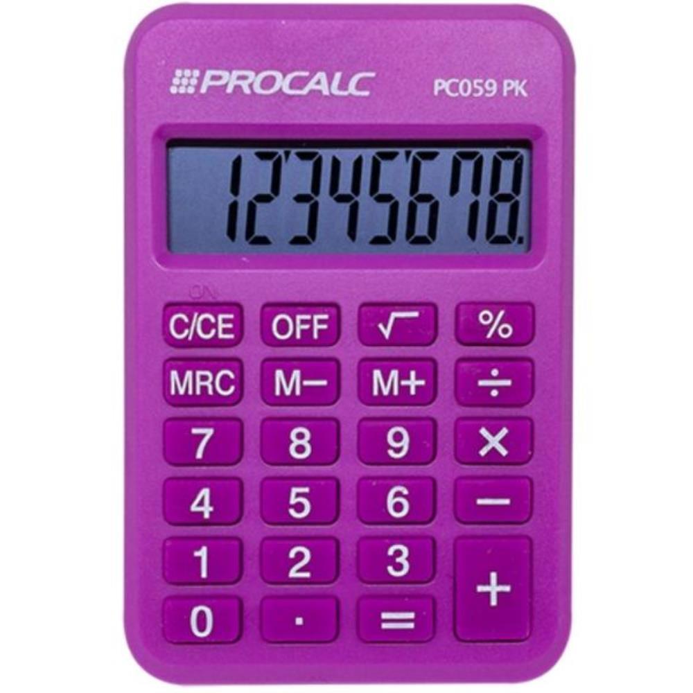 CALCULADORA DE BOLSO 8 DIGITOS ROSA