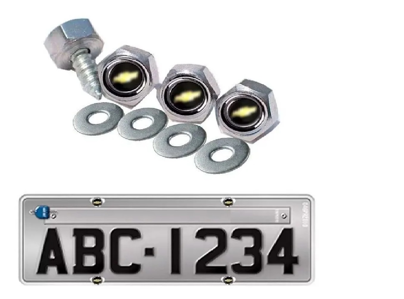 Kit 4 Parafusos De Placa Emblema Gm Corsa