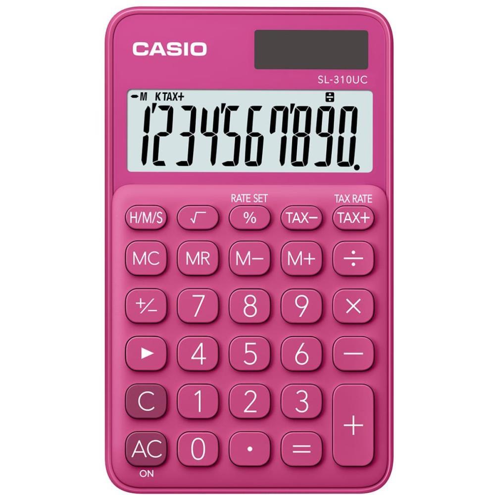 CALCULADORA DE MESA 10 DIG. ROSA SOL/BAT....