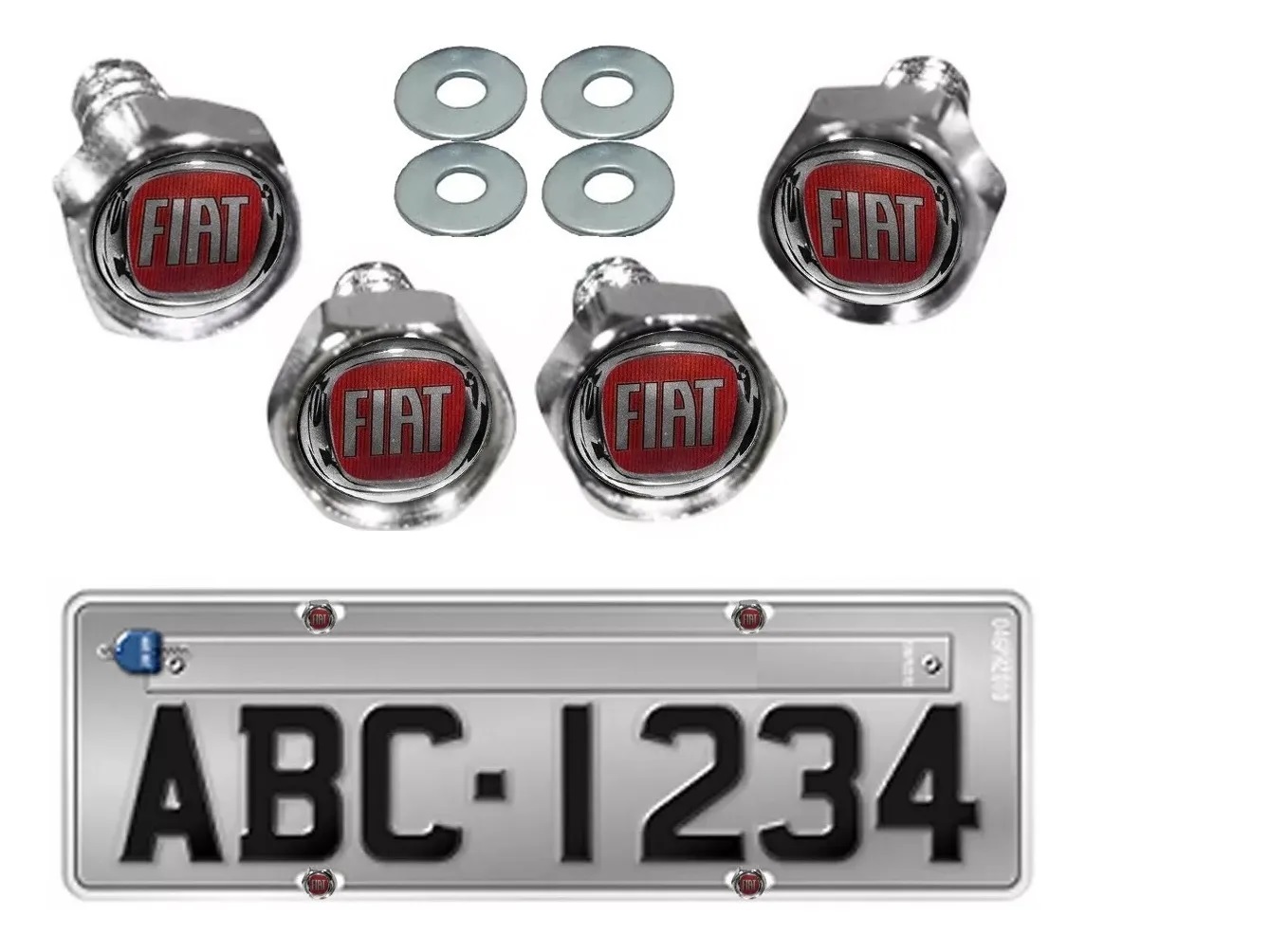 Kit 4 Parafusos De Placa Emblema Fiat Idea