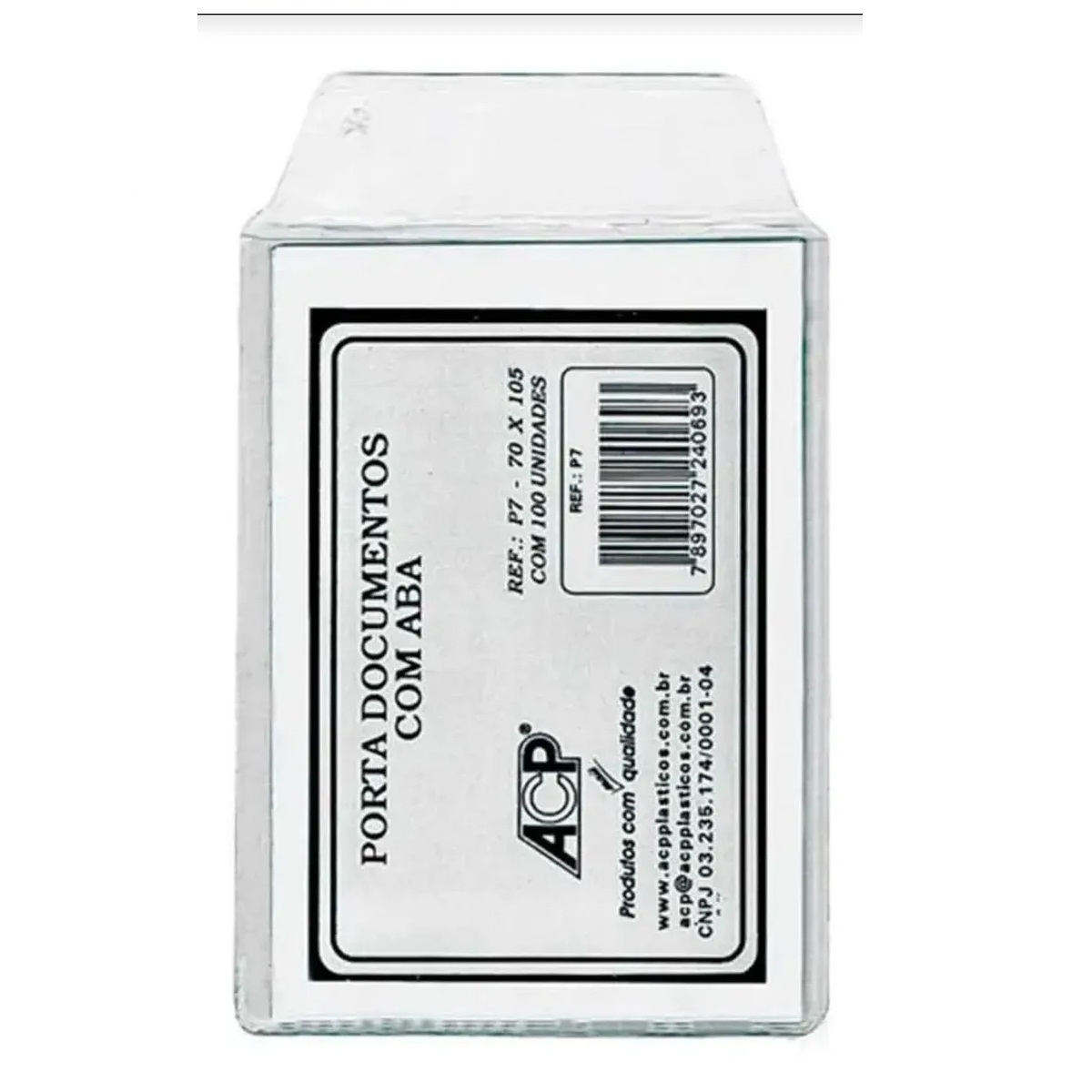 Protetor Documento Capa Rg 75x105 100 Und...