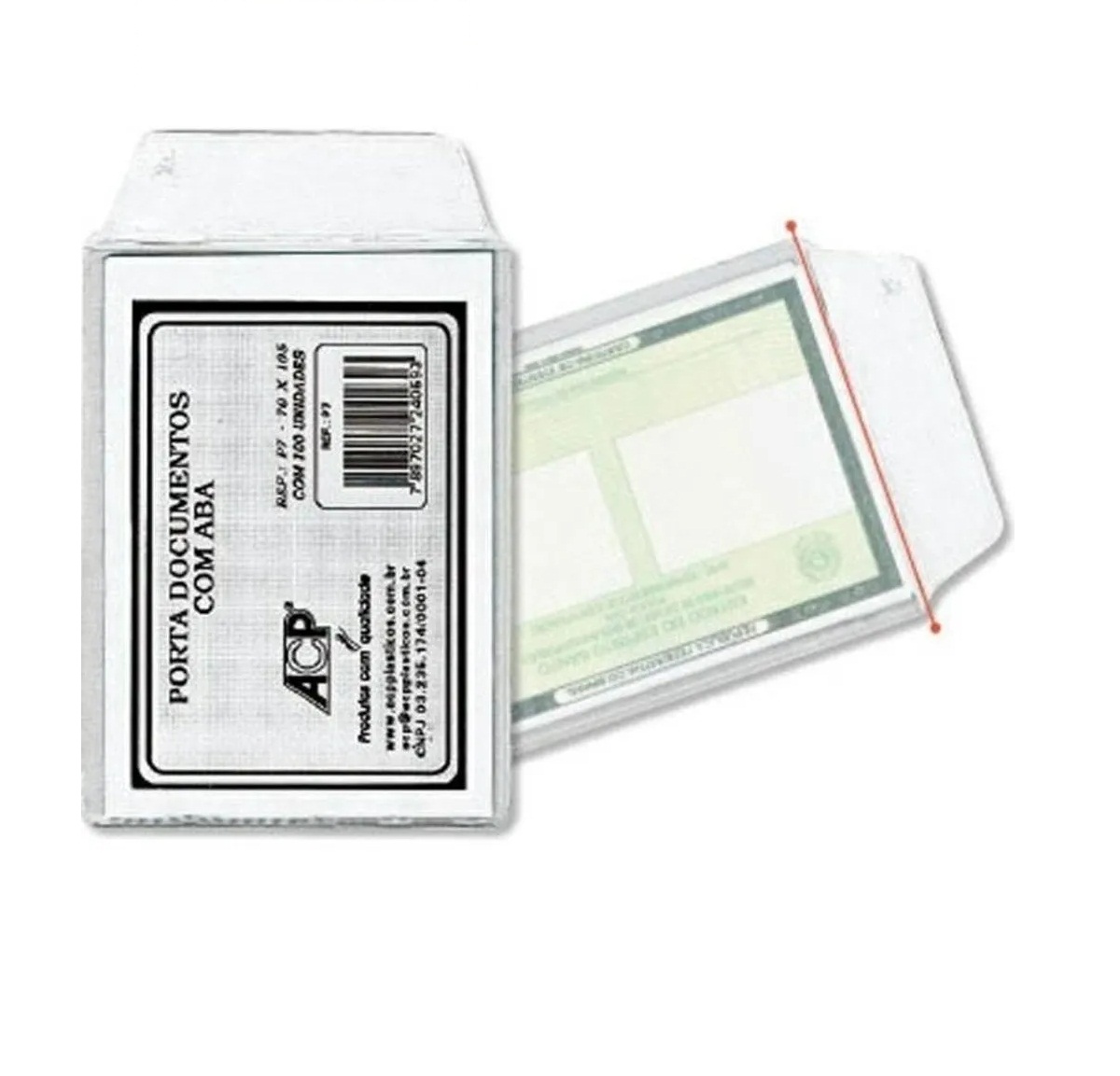 Protetor Documento Capa Rg 75x105 100 Und...