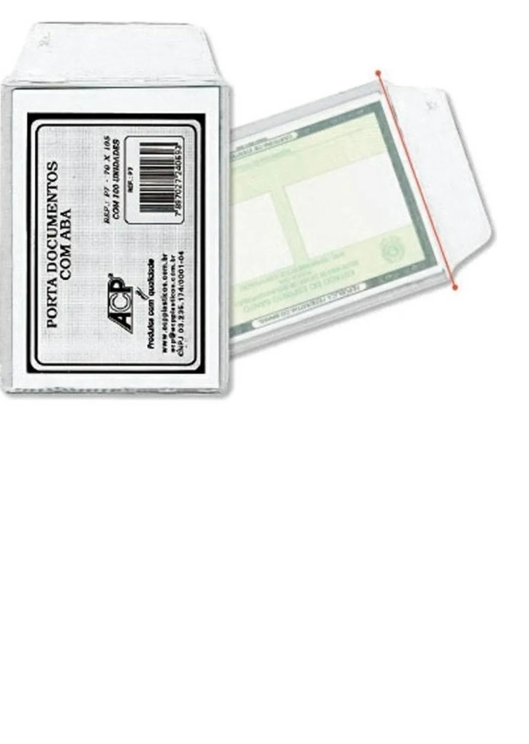 Protetor Documento Capa Rg 75x105 200 Und...