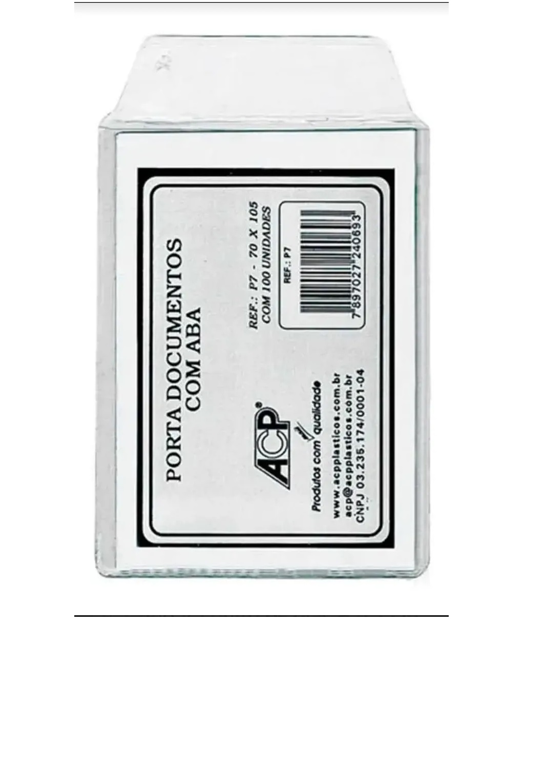 Protetor Documento Capa Rg 75x105 200 Und...