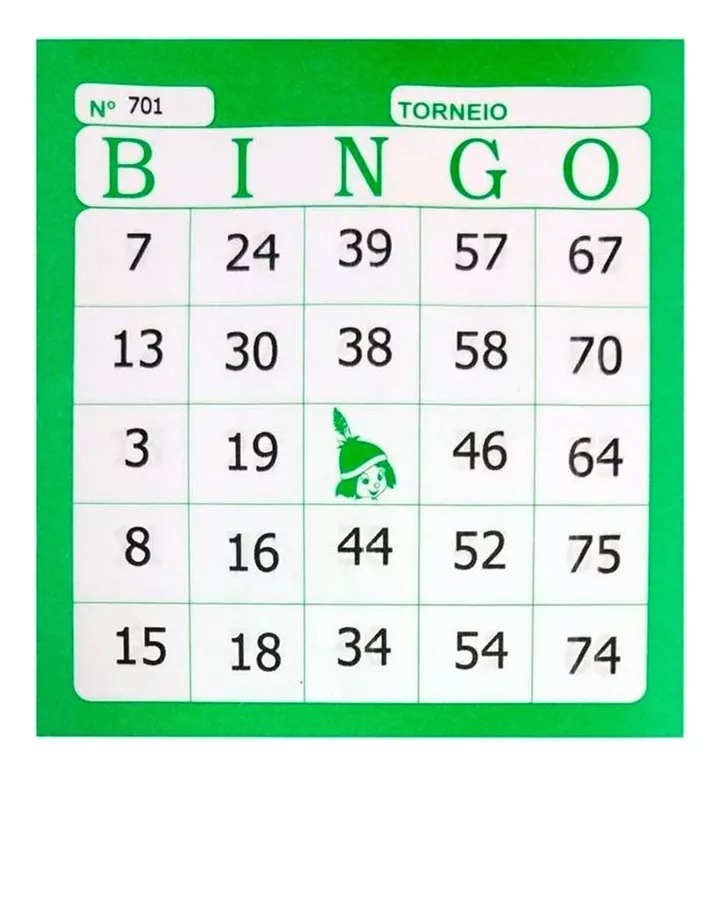 Bloco Bingo Color Verde 6003 - Tamoio