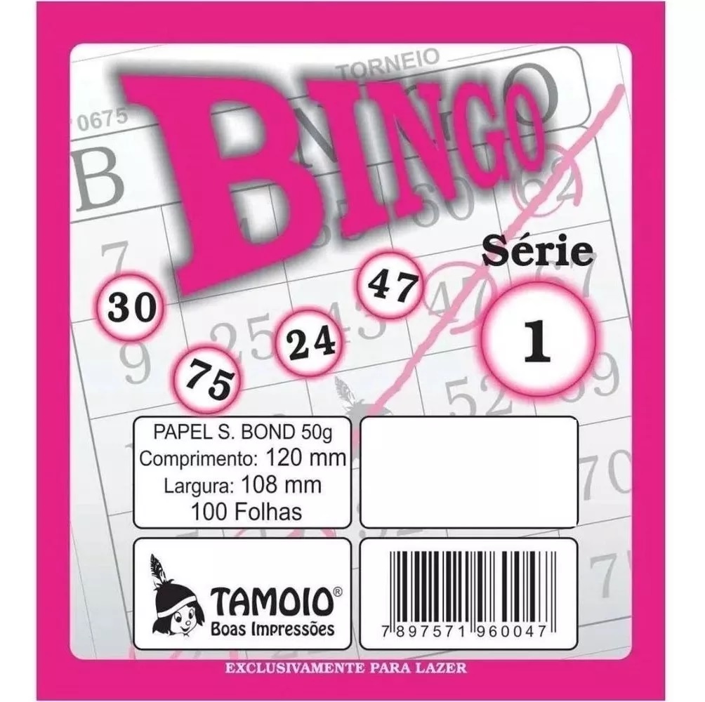 Bloco Bingo Color Rosa 6004 - Tamoio