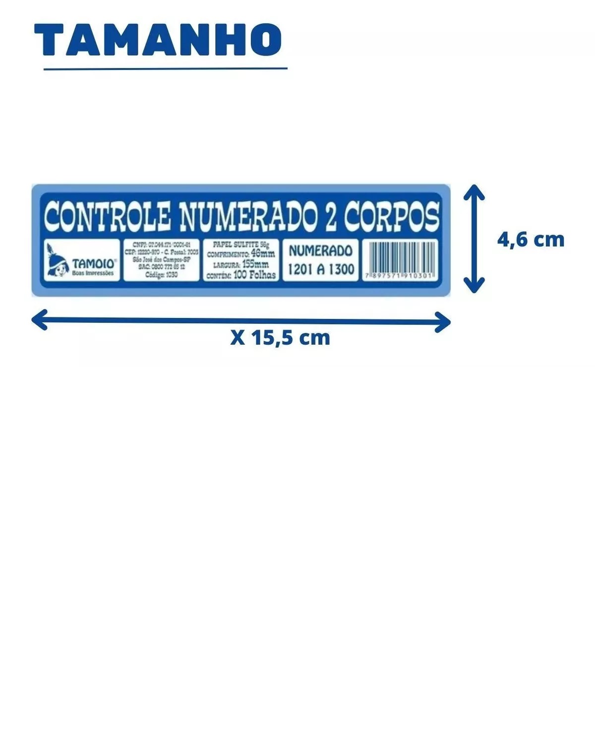 Bloco Comanda Ficha Numerado Controle 2 C...