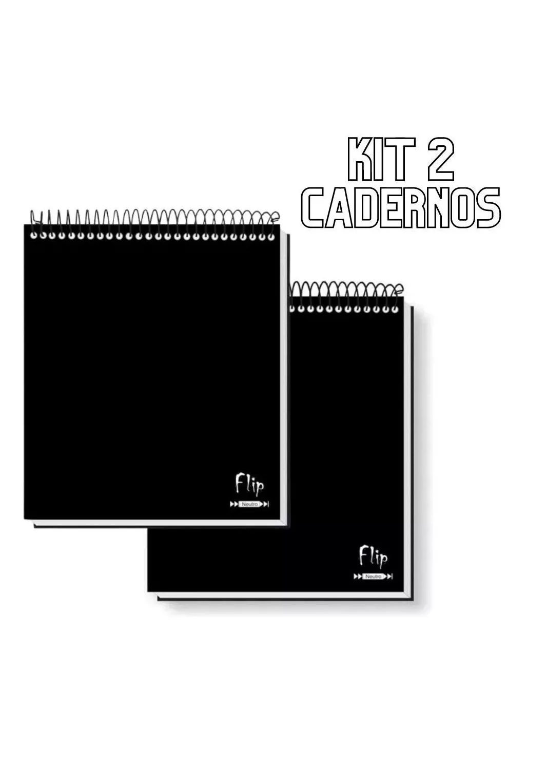 Kit 2 Caderno Capa Dura Canhoto 10 Matéri...