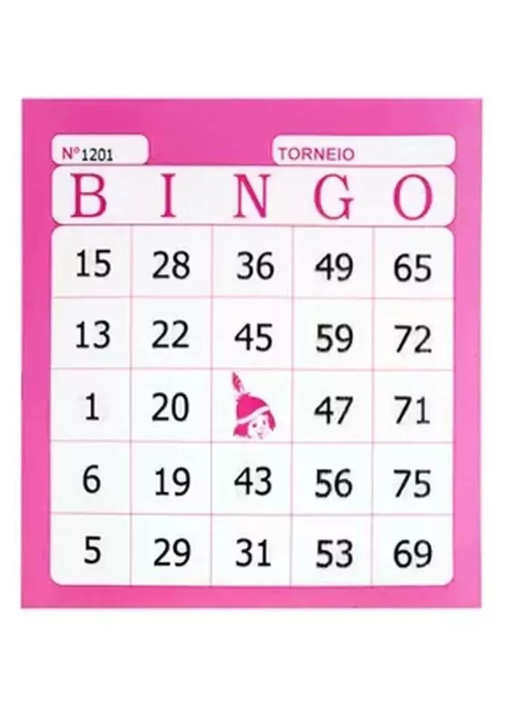 Bloco Para Bingo Com 100 Folhas- Rosa