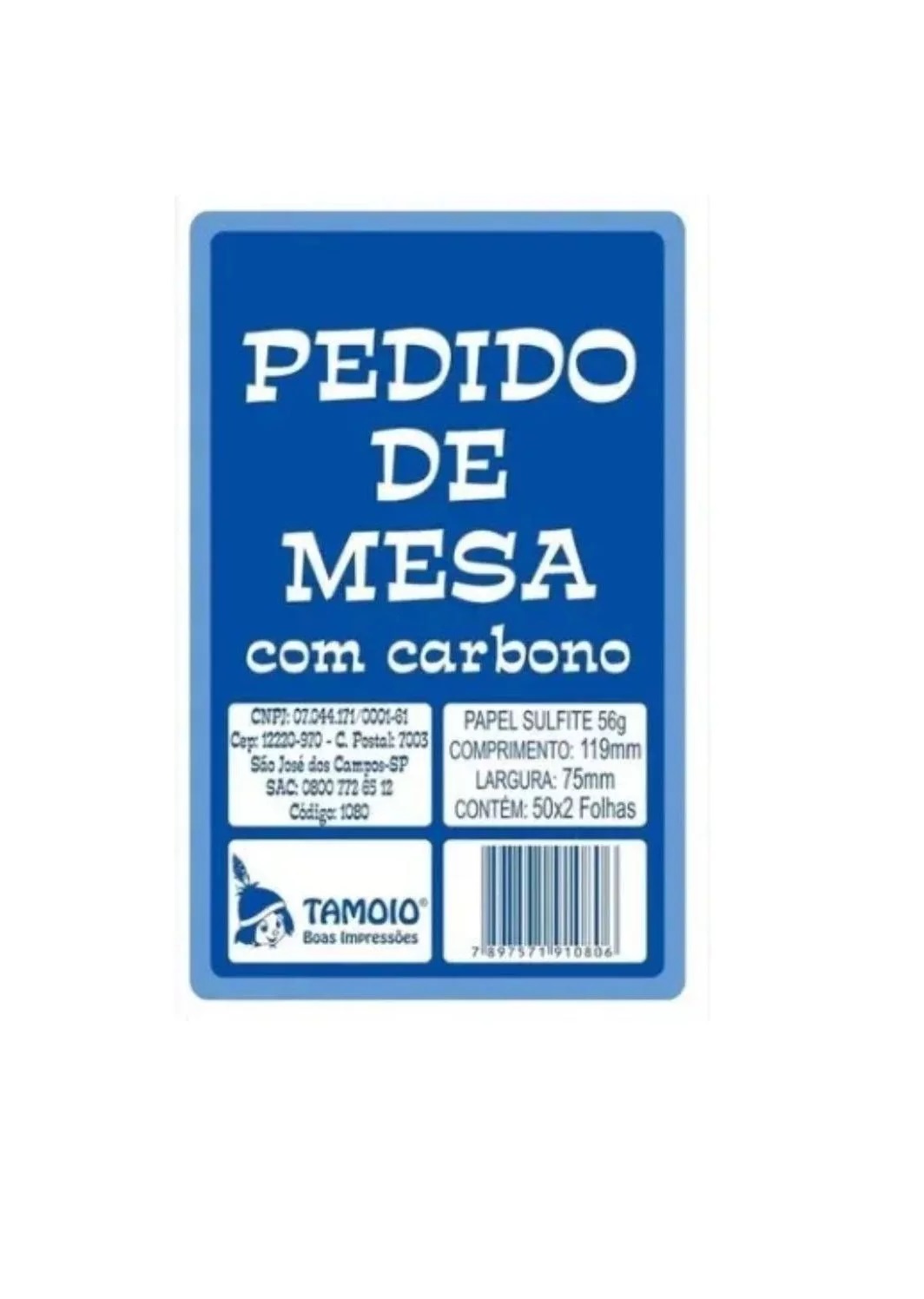 Bloco Pedido De Mesa Kit 20 C/ Carbono Pa...