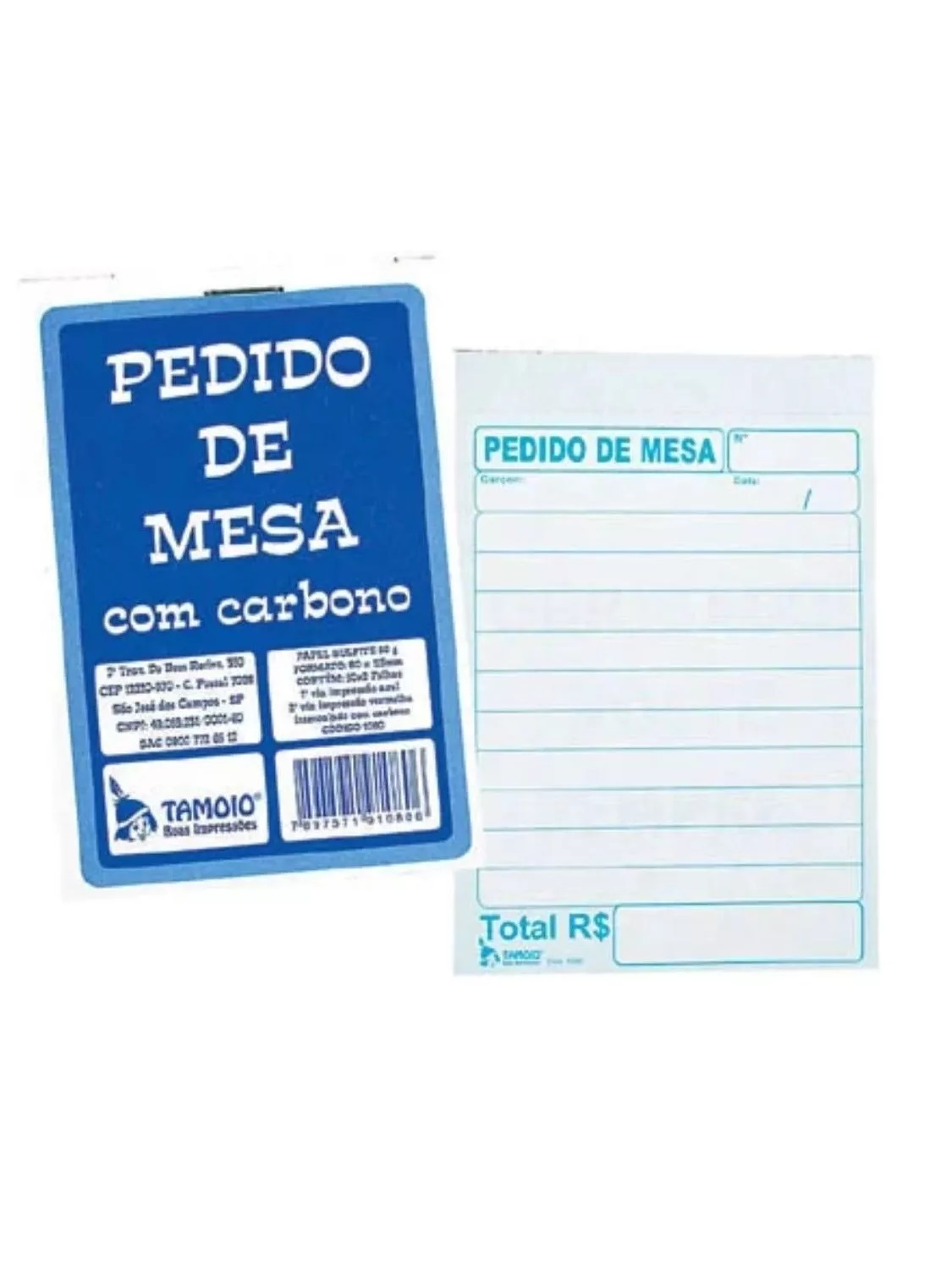 Bloco Pedido De Mesa Kit 20 C/ Carbono Pa...