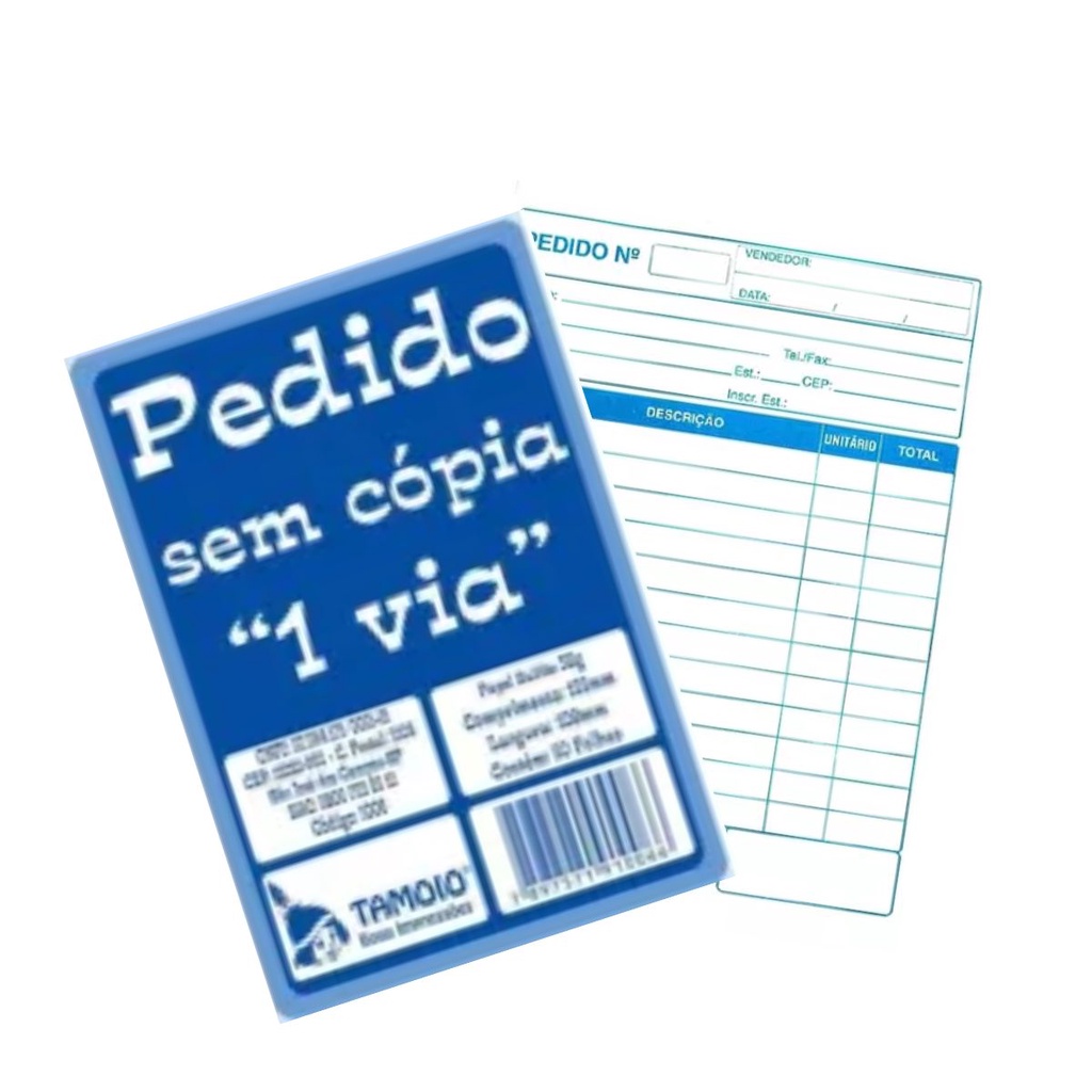 Kit 10 Bloco Pedido 1 Via 50 Folhas Cada ...