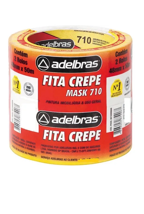 Kit 2 Rolos Fita Crepe Para Pintura 48mm ...