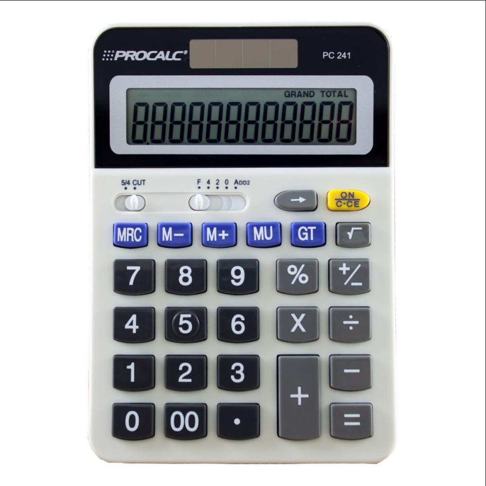 CALCULADORA DE MESA 12 DIG. MOD.PC241 BAT...