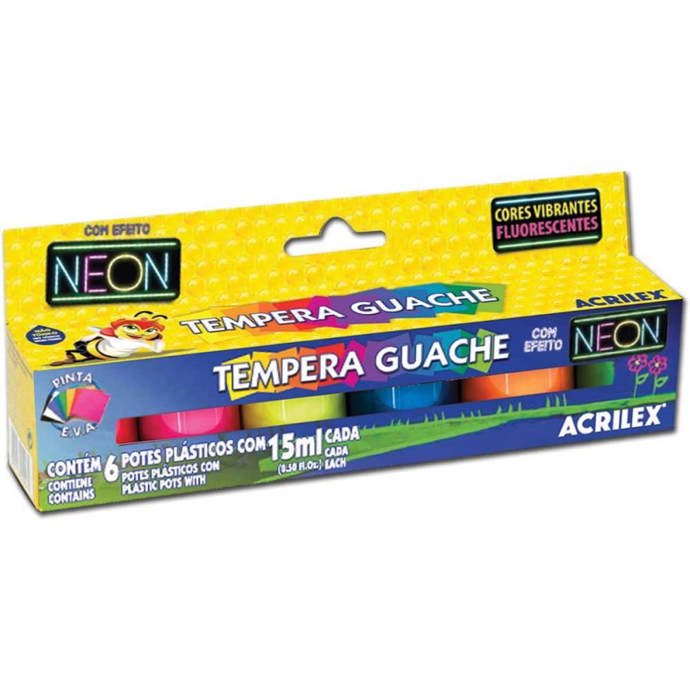 TINTA GUACHE 015ML NEON 6 CORES