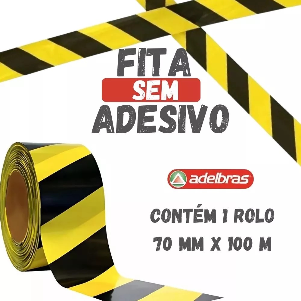 Fita Zebrada 70mm Fita Para Demarcação 10...