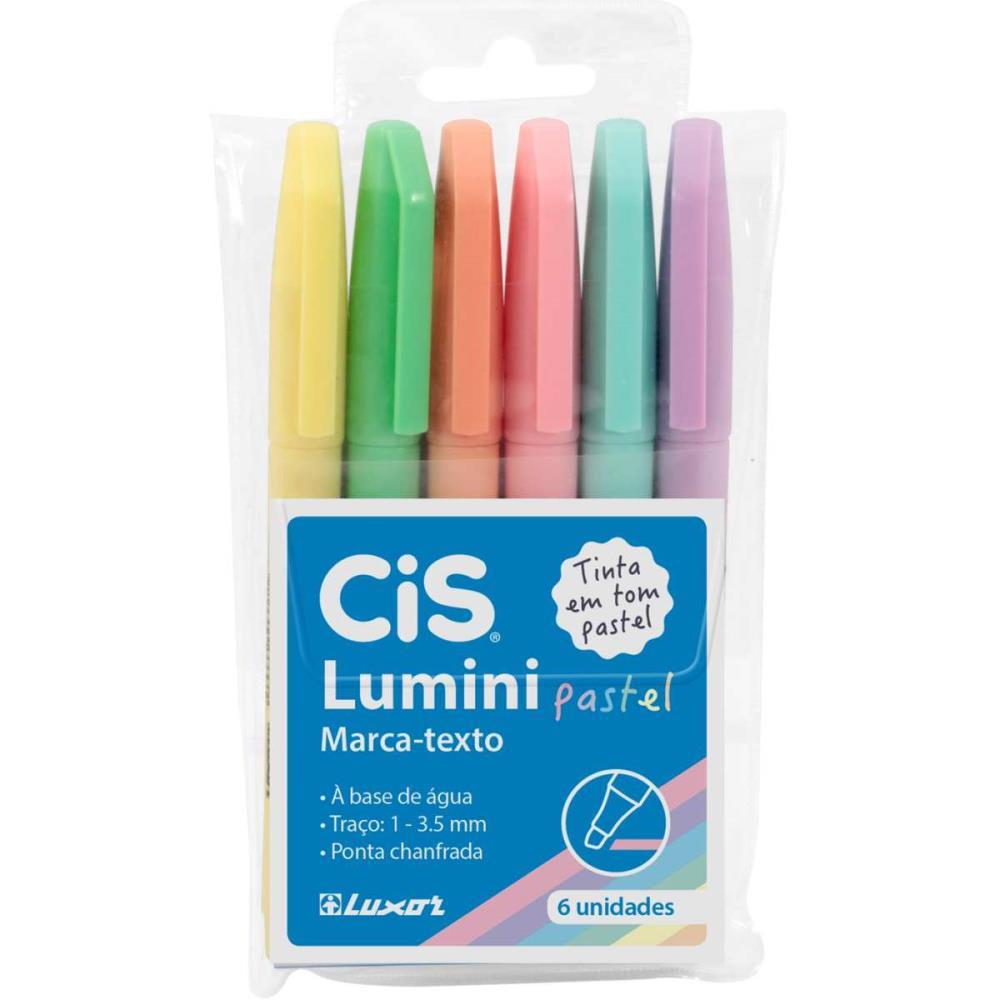 CANETA MARCA TEXTO CIS LUMINI TONS PASTEL...