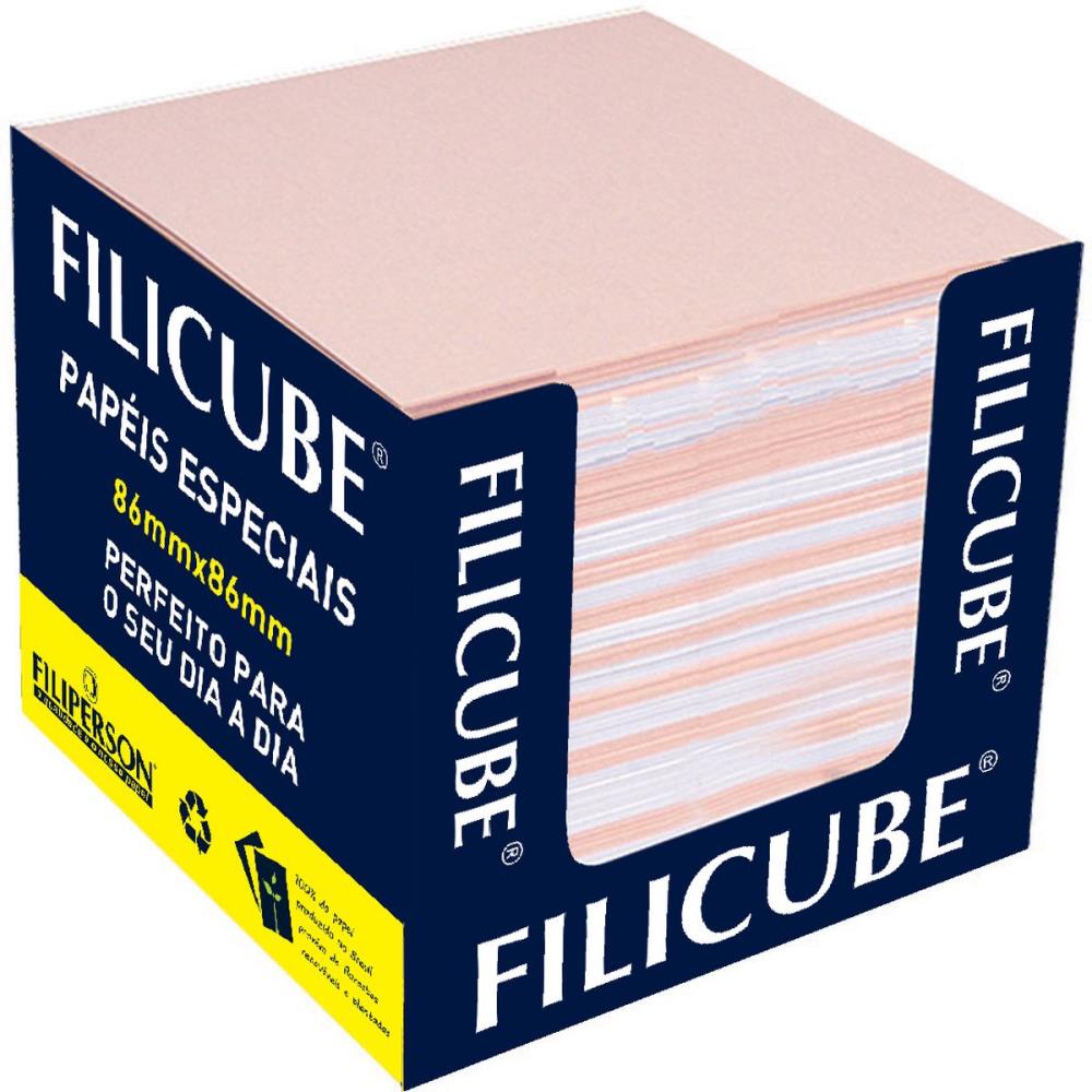 BLOCO PARA RECADO FILICUBE 8X8CM.2 CORES