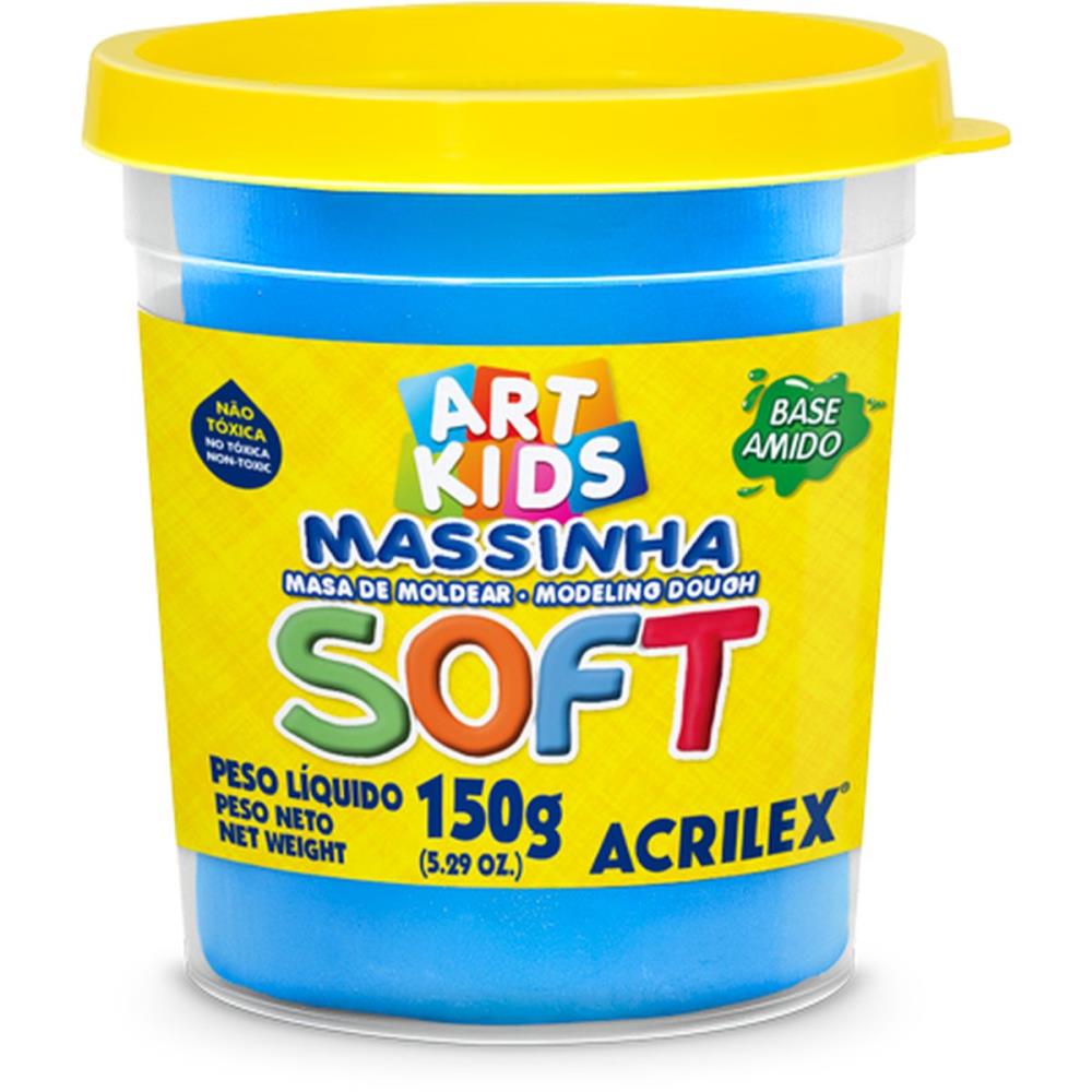 MASSA PARA MODELAR SOFT 150G.AZUL BS.AMIDO