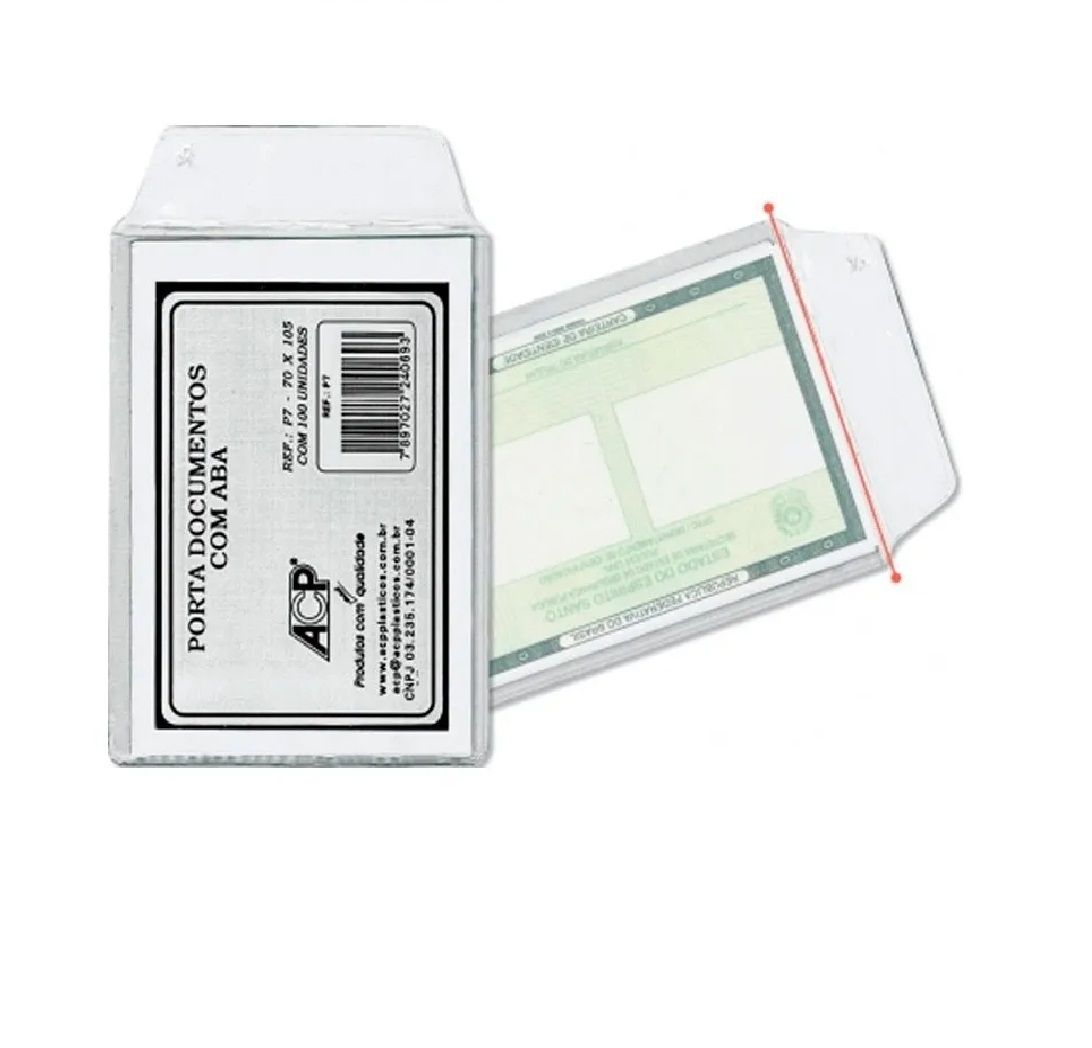 Kit Porta Documento Pvc Rg e Titulo 75x10...