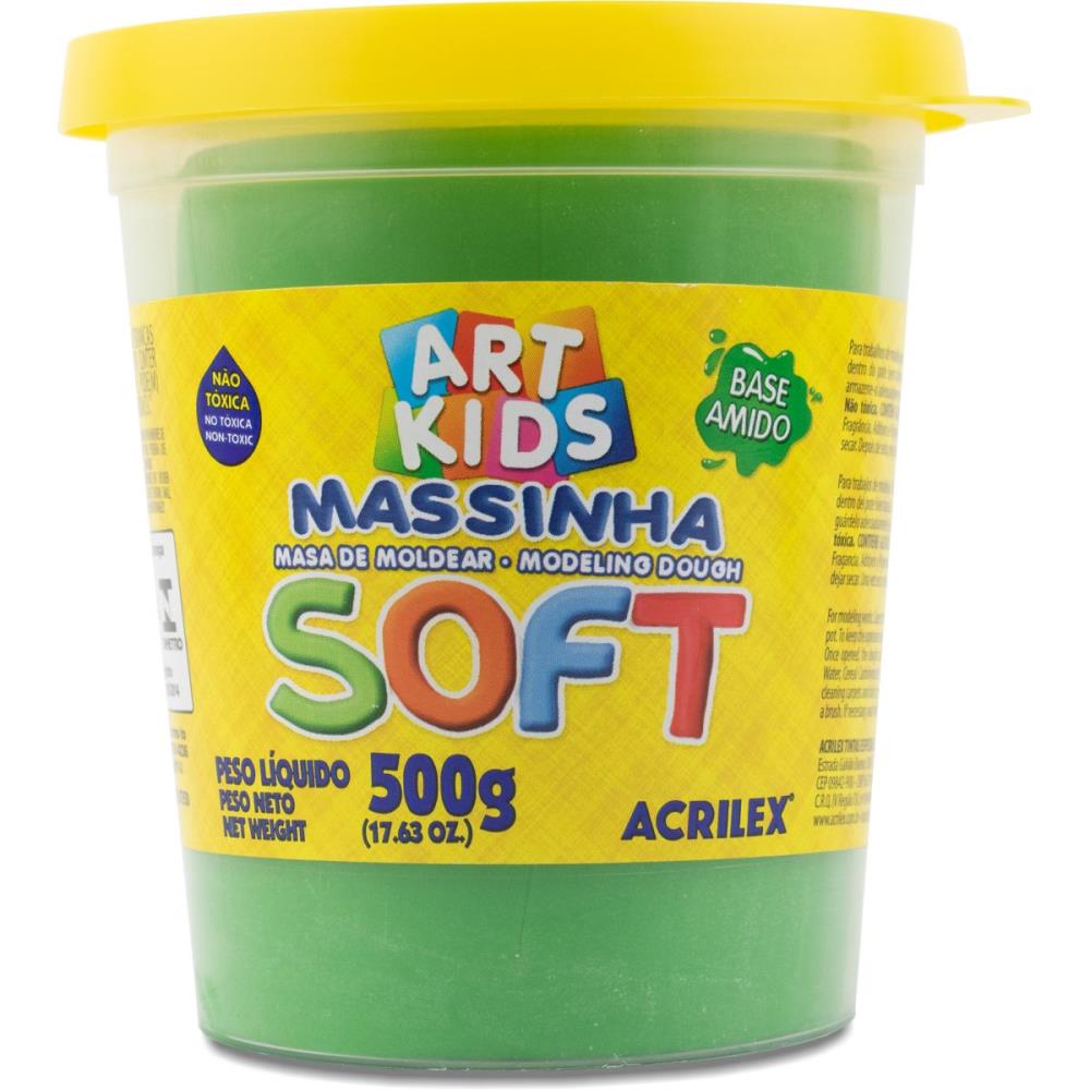 MASSA PARA MODELAR SOFT 500G.VERDE BS.AMIDO