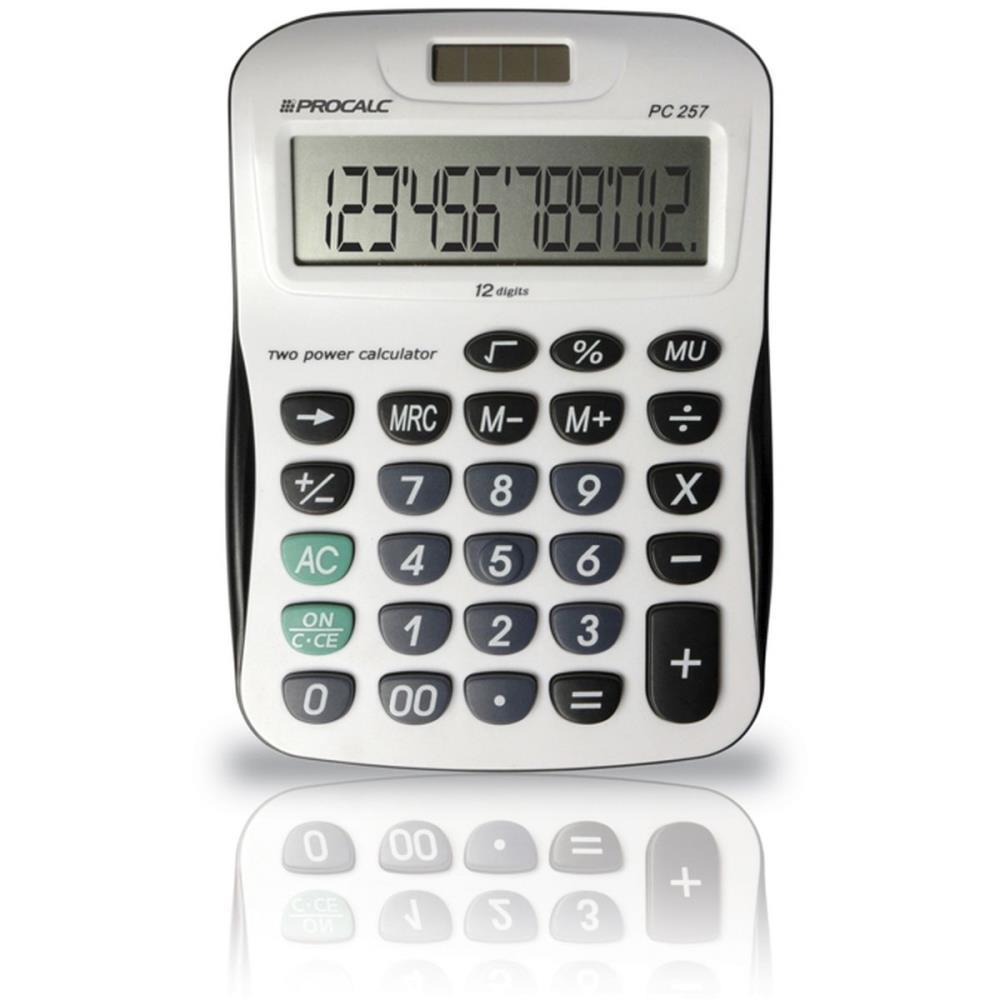 CALCULADORA DE MESA 12 DIG. VISOR INC.ROL...