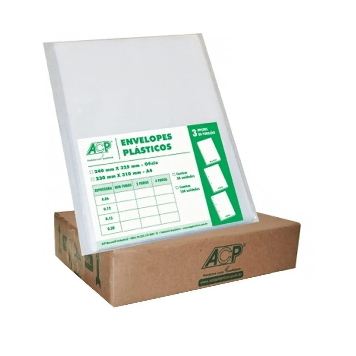 Kit 10 Pct Com 100 Envelopes Plásticos Of...